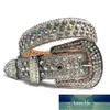 Bling Bling Western Rhinestones Pas Pas Pasek Kryształowy pasek kowbojski kowbojski pasek dla kobiet mężczyzn cinturones para mujer fAC1504632