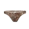 Mens underkläder underbyxor Sexig lätt mjuk andningsbar leopardtryck t -formade manliga bikini -trosor man thongs och g strängar6550450