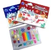 Party Favorit Christmas Advent Calendar för barn Semesterräkningskalendrar med 24 st Micro Fidget Leksaker Färgglada Box