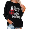 Sweat à capuche femme sweats mignon Harajuku dames Casua 2021 noël imprimé à manches longues hauts pulls col rond Couples correspondant