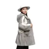 Kadın Kürk Faux Gerçek Vizon Tüm Ceket Kapşonlu Kadın Kış Dış Giyim