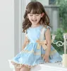 Filles robe de soirée Style espagnol enfants robes pour arc sans manches princesse bébé vêtements E19237 210610