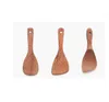 Kitchen Tools Natural Wooden Spatula Eco-friendly Wood Spoon Non-stick Pan Spatulas Long Handle Meal-Spoon Retro Spoons Colander Cooking Tool Dinnerware SN2855