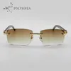 Gzod Sonnenbrille Luxus Sonnenbrille Buffalo Horn Männer Frauen Markendesigner Beste Qualität Weiß Innen Schwarz Brillengröße 5618