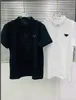 camisa polo de algodão duplo piqu￩ casual verão respirável cor sólida camisetas de alta qualidade 21ss camiseta masculina início da primavera estampada com letras