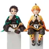 15 cm Kamado Tanjirou Actionfigur Dämonentöter Kimetsu No Yaiba Figur Agatsuma Zenitsu Nezuko Kampfszene Modellspielzeug X0526