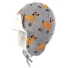 Hiver oreille protection coton tricoté Jacquard chapeau pour enfants pour enfants garçons et filles Animal à motifs chaud épais bébé casquettes 211023