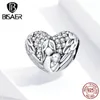 Anjo mãe encantos Bisaer 925 Sterling prata mãe com anjo penas asas encantos originais prata 925 jóias fazendo ECC1462 q0531