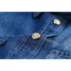Grande taille vêtements pour femmes printemps manches longues Blouse qualité chemise en jean Vintage décontracté bleu jean chemise Camisa Femininas 210225