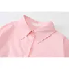 NBPM Fashion Women's Blouse's à manches longues Top Pink Shirt Casual Sweet Chic Sweet Blouses Office Lady Blusas Mujer Tunique Top 210529