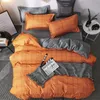 Zacht comfortabel beddengoed ingesteld bed linnengoed dekbedovertrek + platte vel + kussensloop 3/4 stks single full queen king size no quilt C0223