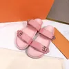 Ontwerpers Vrouwen Sandalen Luxe Lederen Platte Platform Slippers Dame Oude Bloem Slippers Zomer Mode Bedrukte Slides Strand Vrijetijdsschoenen