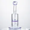 Commercio all'ingrosso Beecomb Perc Narghilè Tipo piegato Stile Bong Pipa ad acqua con ciotola di vetro Dab Rigs Oil Rig Narghilè Tubi 14,5 mm Giunto femmina LXMD21401