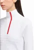 Camas de suéter para mujeres Camas de manga larga con budge letras de estilo alto de cuello