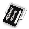 3pcs / set Nail Clippers Stainless Steel Cutter Toenail File Manicure Trimmer för tjocka naglar med låda - typ B