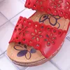 2021 Women's Sandals Spring New Fashion Wedge Women Sandals Trend Hollow Leather Shallow Mouth Work Women's Shoes Y0721