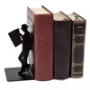 Metal Non Slip Rack Bookends Shelf Organizer Book Ends Stand Holder Shelf Bookrack Shelves Supports for Desk Office Accessories 210705