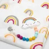 120*120cm Newborn Muslin Swaddle Blanket Rainbow Bamboo Cotton Soft baby blankets Swaddling 32 Styles M3687