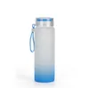 Armazém local de 17 oz de vidro do copo de vidro com alça de silicone Gradiente de garrafa de água de transferência de água Copo A02