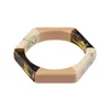 Браслет U Sun, модные красочные геометрические шестигранные женские браслеты на руку, подвески, браслеты из смолы, браслет для девочек от Jewelr2495
