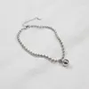 Enkel runda pärl Anklets för damer Real 925 Sterling Silver Ankelarmband på benkvinnor fina fest smycken grossist yma002