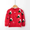 Christmas Clothes Baby Boys Girls Sweater Children Pullover Sweater Christmas Socks Pattern Autumn And Winter Bottoming Clothes Y1024