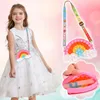 Party Rainbows Wolken Portemonnee Push Bubble Potlood Case Fidget Speelgoed Siliconen Meisjes Tassen Antistress Stress Reliever voor kinderen Volwassen