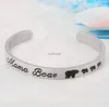 Moeder mama beer armband bangle roestvrijstalen dieren beren Cub armband polsband manchet voor vrouwen mode sieraden moederdag cadeau wil en sandy