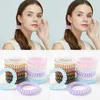 Frauen Mädchen Gummi Haar Seil Elastische Haarbänder Stirnband Spirale Form Spule HairTies Kopfbedeckung Telefon Draht Linie HairAccessories LLS425-WLL