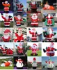 Giant inflatable santa claus lighting Climbing Wall mall entrance Santas for christmas decoration