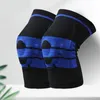 Genouillères en silicone de sécurité pour les sports de plein air Accolades de compression pour les articulations de l'arthrite Soutien Protection des genouillères du ménisque avec 2 cordes