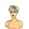 Short Synthetic Wig Simulation Human Hair Wigs Hairpieces That Look Real Perreques For White Black Women K43