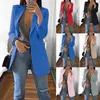 Kadınlar Suits Blazers Calofe Moda Kadınlar Günlük Ceket 2021 Down Down-Down yaka Uzun Kollu Kat Sonbahar Lady Solid Giyim Femme Blazer Sli