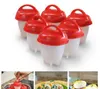 2021 Silicone Egg Poacher Cups Steamer 6pcs/set Egg Cooker Hard Boiled Egg Without Shell Omelette Molds