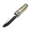 9 modelli oro abalone dritto lama fissa coltello doppia azione pesca da pesca EDC tasca tattica tattica coltelli a coltelli sopravvivenza