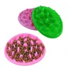 3 couleurs Pet Dog Puppy Silicone Slow Eating Bowl Anti étouffement alimentaire eau plat lent RRE11292