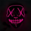 Party Maska LED Light Up Maski Purge Rok wyborczy Great Funny Festival Cosplay Costume Dostawy Glow