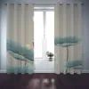 Custom High-Grade Blackout Curtain Lotus leaf lotus Living Room Modern Creative Printing Curtain Drapes Fashion Bedroom Drapes