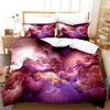 Ensembles de literie Textile de maison dégradé de couleur motif nuage garçon filles linge de lit housse de couette drap taies d'oreiller ensemble