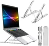 Support d'ordinateur portable, support d'ordinateur de tablette réglable portable, alliage d'aluminium pliant Stand compatible MacBook Air Pro, plus de 10-15,6 "Ordinateurs portables Tablette (Space Silver)