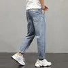 Männer Jeans 2021 Frühjahr Neue lose Baumwolle Jeans Mann Gerade Hosen Mode Persönlichkeit Cowboys