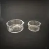 New Style Pyrex Thick Glass Wax Dish Dabber Worked Concentrate Ashtray Tray Oil Rigs Wig Wag Bong Hookah Smoking Bowl Container DHL Free