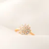 14K Giallo Gold 1,5 Cauti Diamond Ring Anello per le donne di lusso fidanzamento Bizuteria Anillos Gemstone regalo gioielli nozze