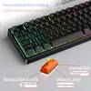 Sjunkande manipulatortangentbord 104-nyckel blandad färgbultbelysta spel tangentbord Ergonomiskt kontor Gaming Keyboard för PC-bärbara datorer248x