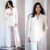 Double Breasted Bridal Pants Suits Women Wedding Blazer Jacket Sets Celebration Evening Party Prom Wedding Wear 2 Pieces