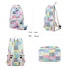 2 stks Vrouwen Rugzak Leuke Afdrukken Canvas Student Schooltassen Voor Tiener Meisjes Casual KnapsAcks Reizen Schouderhouder Mochila Q0528