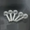 15 pcs Petit Mini Pyrex Verre Brûleur À Huile Tuyau 7 cm Longueur OD30mm Boule Portable Pipes À Fumer Tobcco Herbe Verre Huile Ongles Eau Pipes À Main Cigarette Cigare Cuillère Tuyau