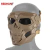 Casques de cyclisme Paintball Skull Skeleton Masque Tactique Full Face avec casque de protection des yeux pour le jeu