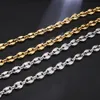 11MM Stainless Steel Coffee Beans Link Chain Fashion Necklaces Hip Hop Jewelry