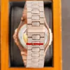 7 stijlen Topkwaliteit horloges RRF 40mm Nautilus 5711 Full Diamonds Cal.324 Automatische Herenhorloge Pavé Diamant Dial Rose Goud Tweekleurige Armband Gents Sport Horloges